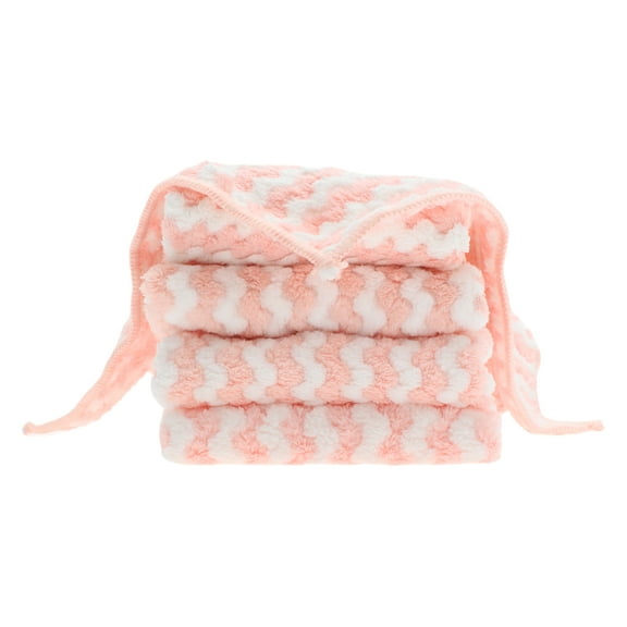 5 Pcs Kitchen Hand Towels Kitchen Dish Cloths Absorbent Dish Towels for Kitchens 9.84"x9.84" Pink