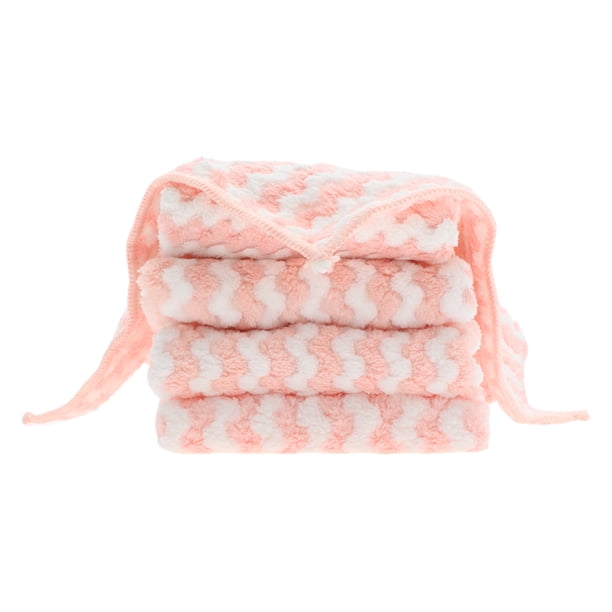 5 Piezas de Toallas de Mano de Cocina, Paños de Cocina Absorbentes de 11.81"x11.81" en Color Rosa