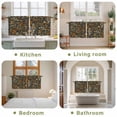 thumbnail image 6 of Boho Floral Tier Curtains, Vintage Botanical Paisley Flower Light Filtering Kitchen Curtains, 2Pcs Rod Pocket Half Window Treatments Panels for Sink Cafe Cabinet Camper 27.5x24 Inches, 6 of 9