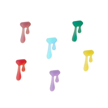 

6pcs Silicone Water Drop Shape Wine Glass Marker Creative Drinking Cup Identifier Party Cup Sign (Random Color)