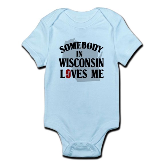 CafePress - Somebody In Wisconsin Infant Creeper - Baby Light Bodysuit