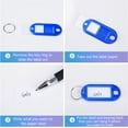 thumbnail image 3 of 60 Pcs Key Tags with Labels, Tough Plastic Key Tags with Split Ring Label Window with Split Ring Assorted Colors for ID Tags, Pet Name Tags, Luggage Tags, 3 of 7