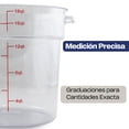 thumbnail image 3 of Recipiente de Policarbonato Caledonia Graduado Redondo 18 Qt, 3 of 6