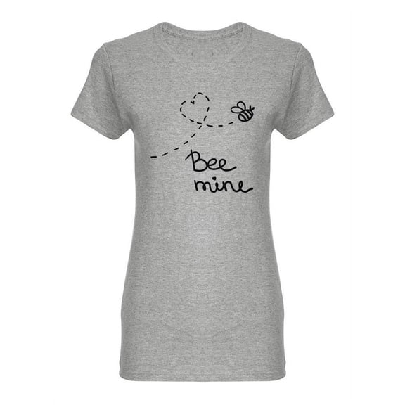 Bee Mine. Dotted Line T-Shirt Women -Image by Shutterstock, Female x-Large