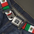 thumbnail image 2 of Buckle-Down Belt, Seatbelt Buckle Belt, Mexico Flags, 34 to 52 Inches, 2 of 9