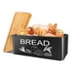 thumbnail image 1 of JIGUOOR Caja de Pan Negra, Caja de Pan de Metal de Gran Espacio con Tapa de Tabla de Cortar de Madera, Contenedores de Pan Estilo Farmhouse Almacenamiento de Pan de Cocina 12.99" x 7.08" x 4.72"（tama, 1 of 8