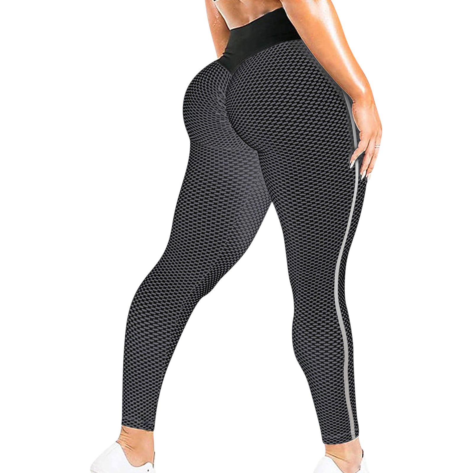 Women US Anti-Cellulite High Waist Yoga Pants Fitness Leggings Sports Gym Ruched 