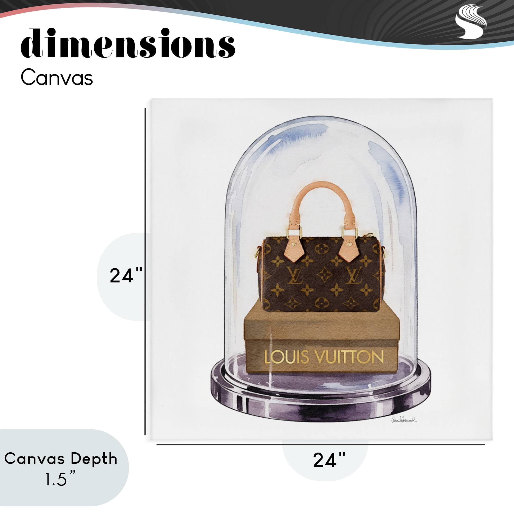 Stupell Industries Glam Purse Bell Jar Canvas Wall Art, design by Amanda Greenwood