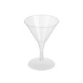 thumbnail image 2 of Bev Tek 2 oz Round Clear Plastic Mini Martini Glass - 2 1/2" x 2 1/2" x 3 3/4" - 100 count box, 2 of 10