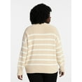 thumbnail image 4 of Terra & Sky Women's Plus Size Boyfriend Cardigan with Long Sleeves, Midweight, Size 0X-5X, 4 of 6