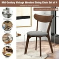 thumbnail image 5 of Costway Set of 2 Dining Chair Upholstered Curved Back Side Chair with Solid Wooden Legs, 5 of 7