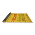 thumbnail image 2 of Ahgly Company Indoor Round Abstract Yellow Contemporary Area Rugs, 5' Round, 2 of 4