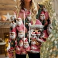thumbnail image 3 of Hoodies For Women Oversized Winter Plush Cute Sweatshirts Pullover Trendy Fall Winter Clothes, Christmas Print Flannel Design for Cozy Seasonal Wear,Dark Green,L, 3 of 8
