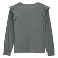thumbnail image 6 of GYUJNB Girls Long Sleeve Blouse Top with Lace Trim Fashionable Fall Winter Tunic Shirt for Big Kids and Tweens,Sweatshirts for Teen Girls,11-12 Years, 6 of 7