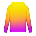 thumbnail image 4 of Hoodie for Men Color Gradient 3D Print Drawstring Pullover Hooded Sweatshirt Crewneck Long Sleeve Daily Jumper (XXL, Hot Pink), 4 of 4