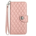 thumbnail image 6 of SaniMore Case for Samsung Galaxy S23, PU Leather 3D Lattice Stylish for Girls Crossbody Lanyard Flip Kickstand Card Slots Cash Pocket Magnetic Clasp Full Protective Shockproof Wallet Shell, Coralpink, 6 of 9
