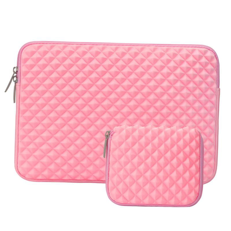 Laptop Sleeve Water Repellent Neoprene BagMedium Red and White Gingham Protective Case Cover Compatible with MacBook Pro/Asus/Dell/HP/Sony/Acer 12 inch