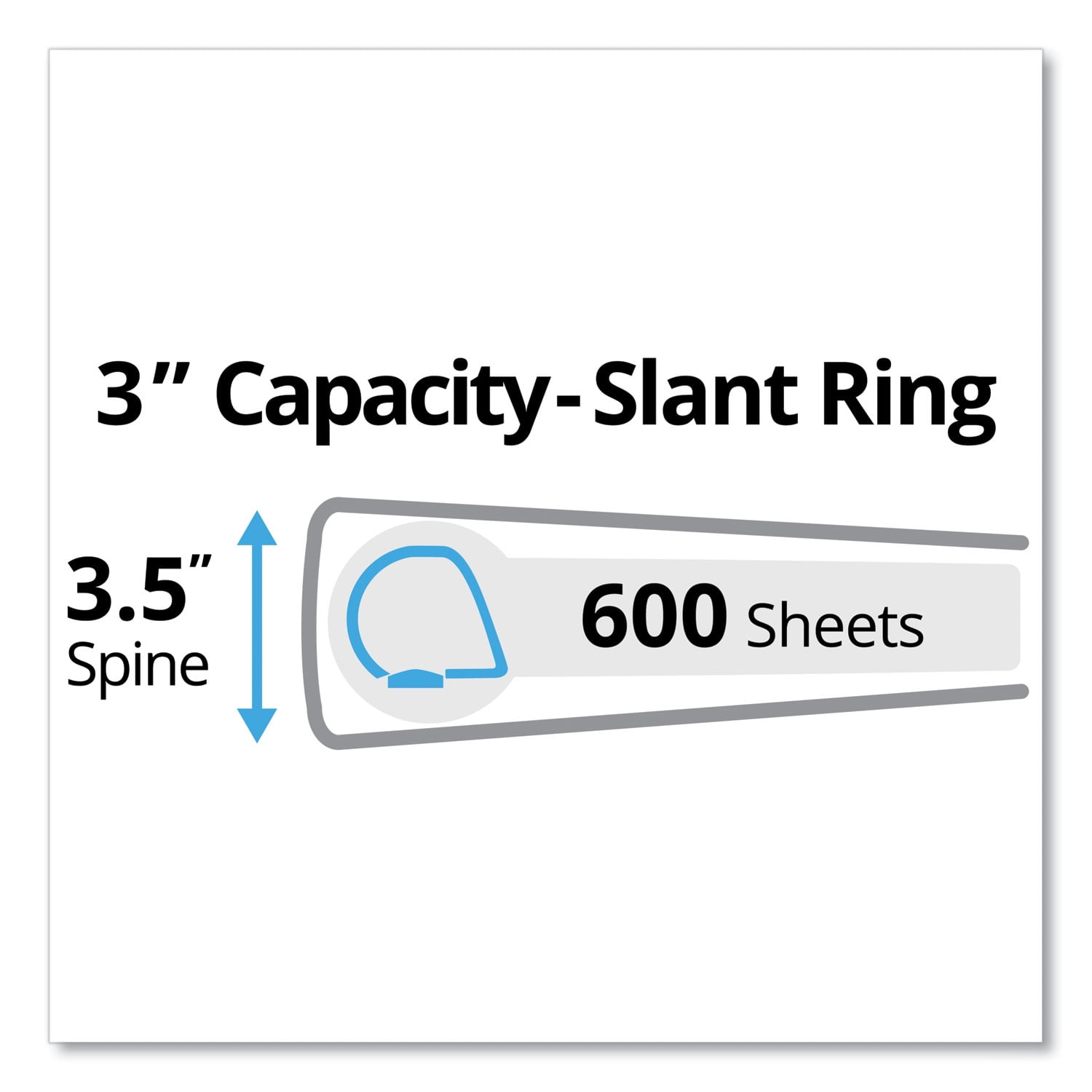 Durable Binder with Slant Rings Sold as 1 Each 3 Capacity Maroon 