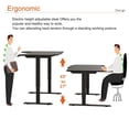 thumbnail image 6 of CometMin 59-Inch Large Electric Height Adjustable Computer L-Shaped Desk with Memory Controller Corner Standing Desk Modern Workstation with Splice Board Game Ergonomic Desk (Black Frame + Black Top), 6 of 9
