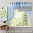 thumbnail image 4 of VHC Brands Annie Blue Buffalo Check Farmhouse Swag Kitchen Curtain Set 36x36x16, 4 of 6