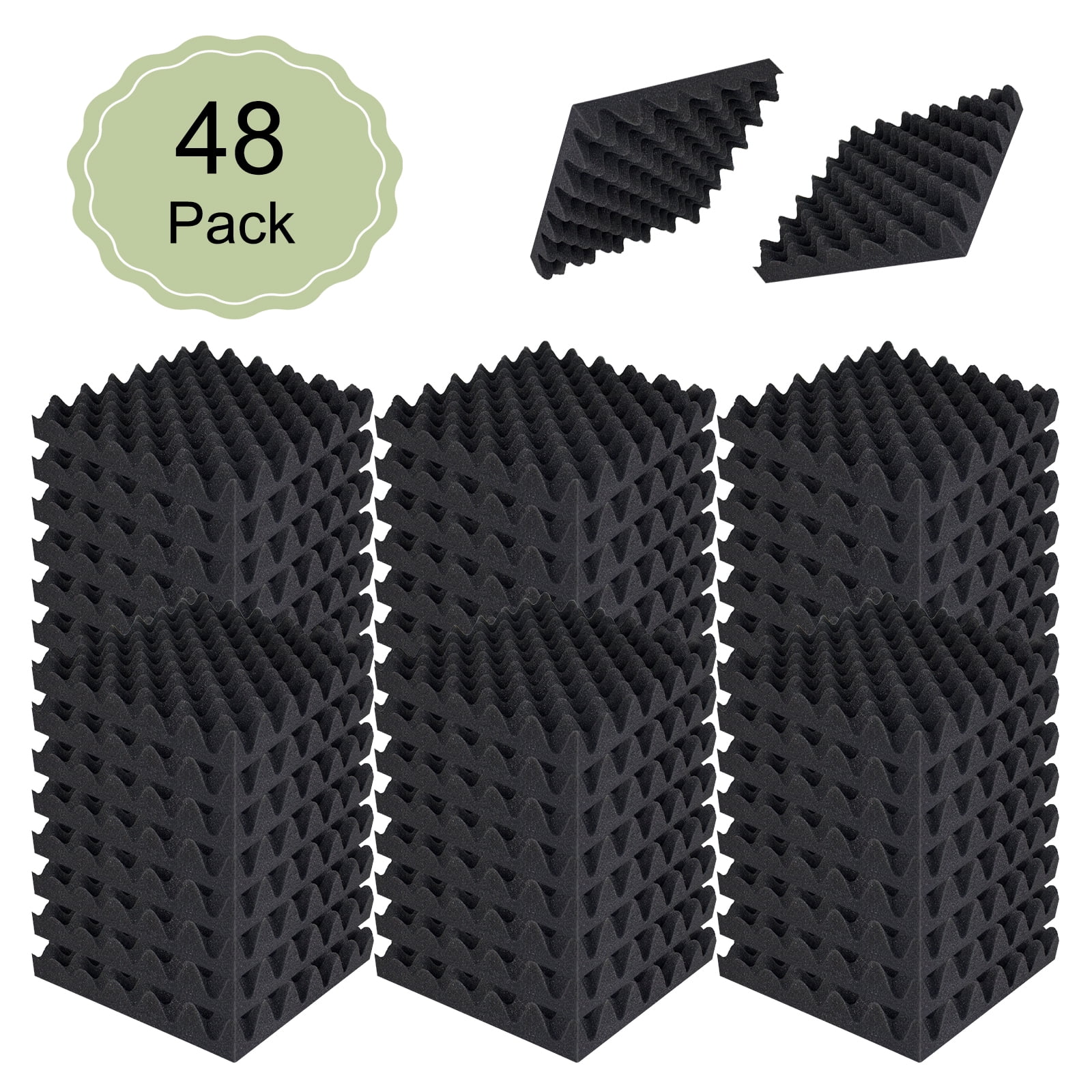 48 Pack 12*12*2 inch Retardant Sound Insulation Cotton Sound Absorbing