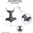 thumbnail image 2 of 2Pcs Cremation Jewelry for Ashes Thor's Hammer Memorial Urn Necklace for Men,Viking Cremation Necklace Keepsake Pendant for Ashes, 2 of 7