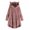 Pink, variant on Women's Plush Top Solid Color Cat Ear Casual Fashion Shirt Blouse