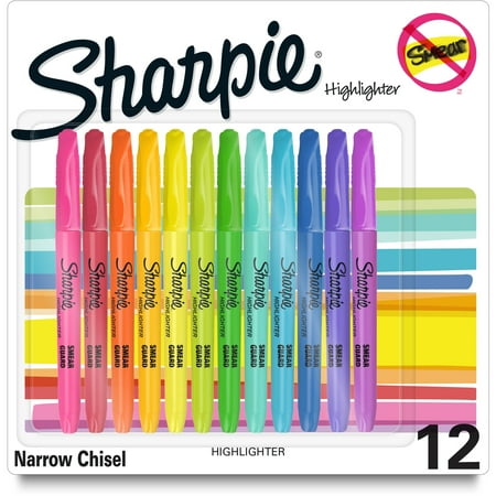 Sharpie 12ct Highlighters Pocket Fine Tip Assorted Colors