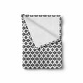 thumbnail image 2 of Tribal Soft Flannel Fleece Throw Blanket, Monochrome Arrangement with Aztec Motif Native Folk Culture Vintage Pattern, Cozy Plush for Indoor and Outdoor Use, 50" x 70", Black and White, by Ambesonne, 2 of 6