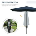 thumbnail image 5 of Outsunny 96.25 Inches Blue Solid Print Rectangle Market Patio Umbrella, Water-Resistant, 5 of 8