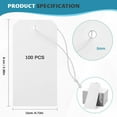 thumbnail image 2 of PinesC 100 Pack White Shipping Tags with Elastic String Blank Labeling Tags with Strings Attached, 4 3/4" x 2 3/8", 2 of 5