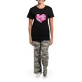 thumbnail image 4 of CafePress - Pink Camo Heart Women's Dark Pajamas - Women's Short Sleeve Print T-Shirt and Pants Dark Cotton Pajama Set, 4 of 7