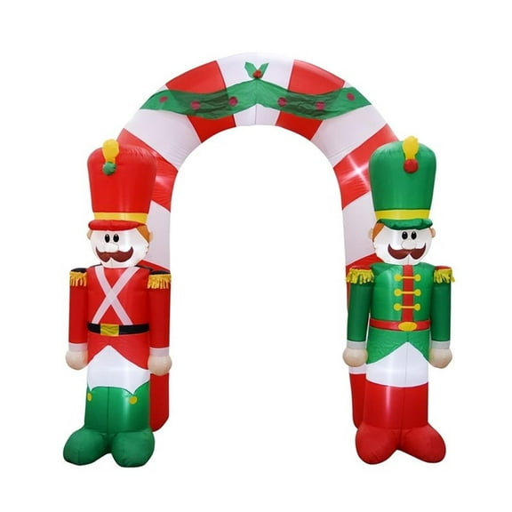 Afuera Living 9FT Multi-Colored Christmas Soldier Arch Inflatable.