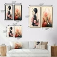 thumbnail image 4 of Designart "Faded Vintage Boho Flower Collage II" Other Plants & Flowers Framed Wall Art Set Of 2 - Traditional Pink Framed Canvas Set For Living Room Decor, 4 of 6