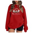 thumbnail image 1 of Chandails à Capuchon Mode pour Femmes 2023 Mode Imprimé Ample Blouse à Manches Longues Col Rond Chandail Décontracté Hauts Chandail 50 % de Rabais Liquidation Costumes d'Halloween/Noël, 1 of 4