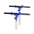 thumbnail image 1 of Paquete de 2 soportes para caña de pescar para pesca en banco, soporte para caña de pescar en el suelo, ajustable a 360 grados, equipo de pesca de gato plegable, 1 of 6