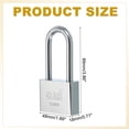 thumbnail image 2 of Uxcell Pin Tumbler Padlock, Keyed Different Locks Stainless Steel Padlocks Harden Shackle with Key 1-7/8" 1, 2 of 7