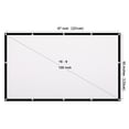 thumbnail image 3 of Portable Foldable 100-inch 16:9 Projection Screen - Thickened 100% Polyester Material, Wrinkle-Free Design for Outdoor & Home Use, Includes Hooks and Stickers, White & Black Color Option, 3 of 6