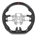 thumbnail image 2 of Volant Hydro Dip, Structure Durable Anneau Supérieur Rouge Cuir Perforé Volant Plat pour V6 EcoBoost GT Shelby, 2 of 7