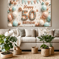 thumbnail image 7 of Glitter Crown Happy Birthday Banner Gold 50th Celebration Banner Decorative Flags for Milestone Party Indoor Celebration Event Decoration, 7 of 7
