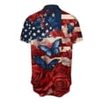 thumbnail image 5 of asdoklhq 4th Of July T-Shirt Tops Trendy Button Shirts Ladies' St. Patrick's Day Long Sleeved Shirt Multicolor 3X, 5 of 5