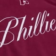 thumbnail image 5 of Women's Mitchell & Ness  Burgundy Philadelphia Phillies Script Sweatshirt, 5 of 5