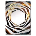 thumbnail image 2 of Designart "Spiral in Bright Gold and Black II" Abstract Spirals Oversized Wall Mirror - Modern Abstract Bathroom Decorative Wall Mirror - Multiple Color Options, 2 of 6