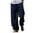 C160/Navy, variant on Mens Casual Pants Male Linen Harem Pants Casual Drawstring Elastic Waist Beach Pants Loose Yoga Pants Solid Color Trousers Loose Fit Classic