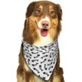 thumbnail image 6 of Rateoe Fish Bone Drawing Dog Bandanas Washable Cotton Triangle Cat Scarfs ,Pet Scarf for Small Medium Large Dogs and Cats, 6 of 6