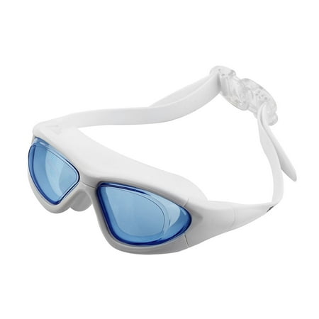 Clear Vision Anti Fog Adjustable Belt Swim Goggles Glasses Blue for Men