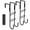 Black, variant on 2Ct Silver Over Door Hooks, 5.12" No Drill Hanger Fits 1.45" Doors