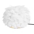 thumbnail image 4 of Decoración del dormitorio, lámpara de mesa de plumas blancas, lámpara de escritorio, luz nocturna, innovación moderna Jadeshay A, 4 of 8