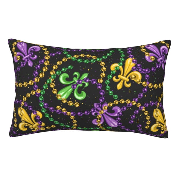 Balery Mardi Gras6 Funda de Cojín Estampada, Regalos para Mujeres, Regalos de Amor para Ella, Regalos para Novia o Esposa, Funda de Almohada-14"x20"