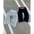 thumbnail image 2 of Pantalones casuales de rayas simples de moda Y2K para hombres y mujeres, pantalones rectos sueltos estilo retro Harajuku, pantalones deportivos de cintura alta y estilo hip hop, 2 of 5